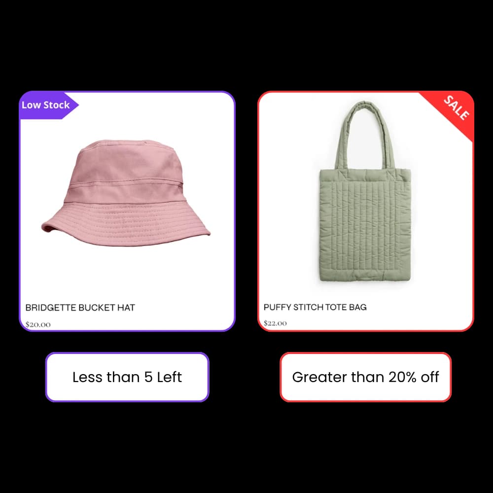 Campaign rule setup for Wix discount badges.
