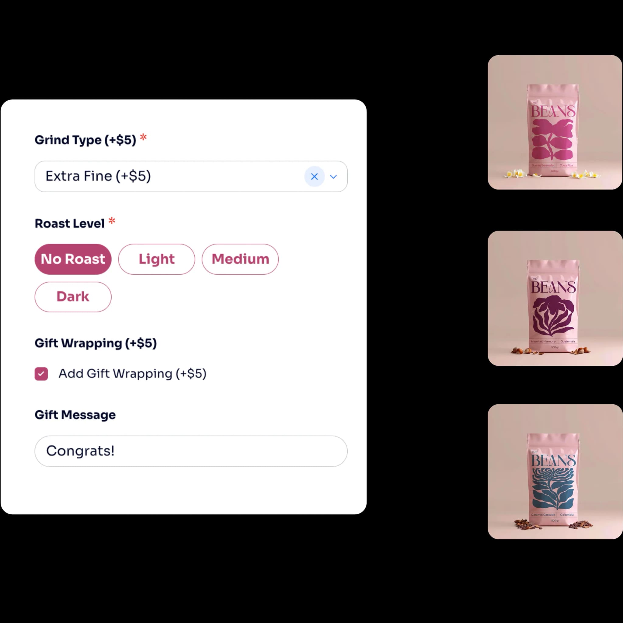 Paid add-on sets assigned to Wix products and collections.